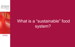 Q: What is a “sustainable” food system?