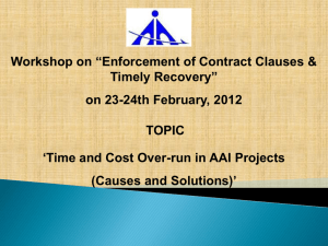 Time and Cost Over-run in AAI Projects