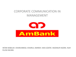 AM BANK - corporate communication in management