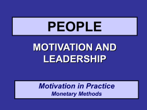 4.Motivation - money