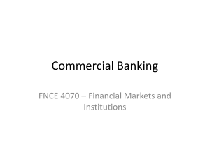 Commercial Banks - University of Colorado Boulder