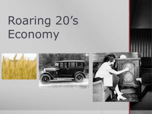 Roaring 20's Economy