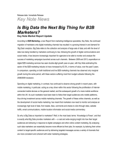 Is Big Data the Next Big Thing for B2B Marketers?