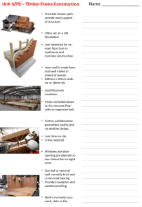Student Notes on Timber Framed Construction