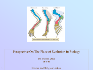 Theory of Evolution – Lecture Slides (Prof. Usman