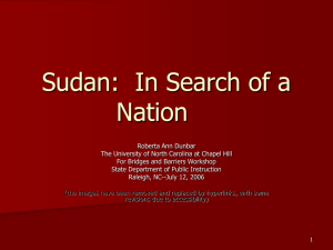 Sudan - Public Schools of North Carolina