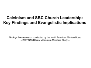 Calvinism and Southern Baptist Church Leadership Ed Stetzer