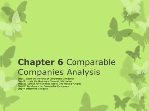 Chapter 6 Comparable Companies Analysis