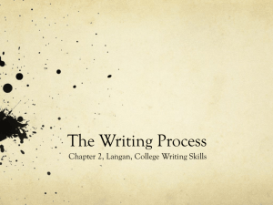 Ch. 2 The Writing Process