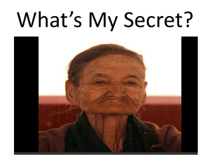 What's My Secret? - Master the Possibilities