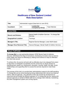 Data Entry and Reporting - Healthcare of New Zealand