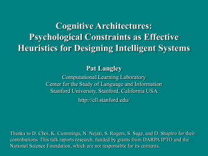 Cognitive Architectures