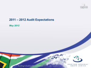 AG 2011 2012 Audit Expectations to Finance committee_