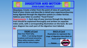 Digestion and Motion- FOOD FLIGHT Project