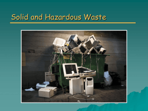 Waste and waste management notes