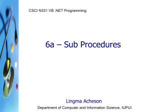 6a-SubProcedures - Department of Computer and Information