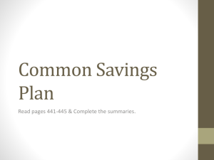 Common Savings Plan