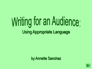 Writing for an Audience:
