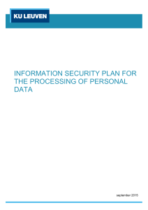 Information Security Plan KU Leuven