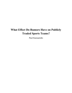 What Effect Do Rumors Have on Publicly Traded Sports Teams