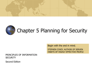 Planning for Security