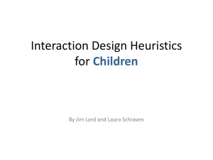 Interaction Design Heuristics Children