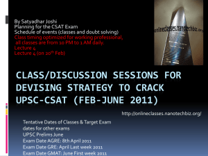 UPSC CSAT - FREE GRE GMAT Online Class