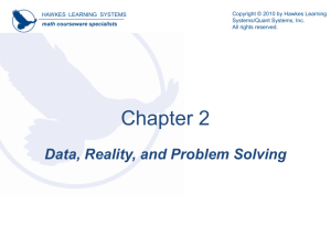 Data, Reality, and Problem Solving