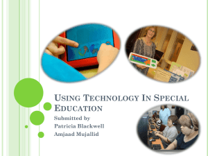Using Technology in Special Education - U