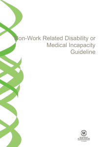 Non-Work Related Disability or Medical Incapacity