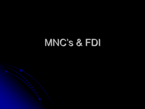 MNC's & FDI - WordPress.com
