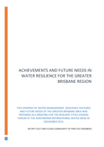 Brisbane Water Resilience Profile