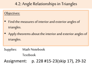 4.2: Angle Relationships in Triangles