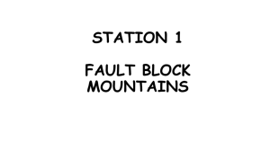 EXAMPLE of Fault-Block Mountains