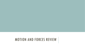 Motion and Forces Review