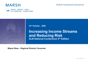 Increasing income streams and reducing risk