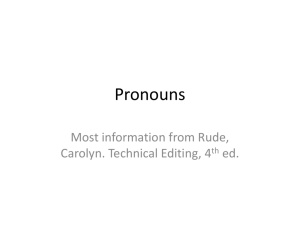 Discuss Pronouns