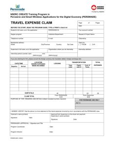 Travel Expense Claim (PERSWADE 13001C)
