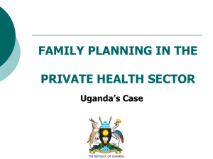 Uganda- Private Sector Involvement in Family Planning