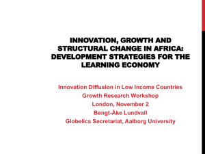 Innovation, growth and structural change in Africa