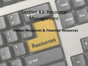Section #3: Resource Management
