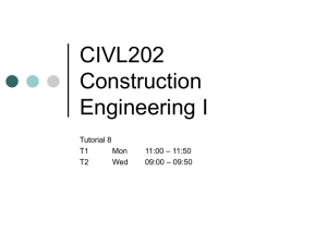 CIVL202 Construction Engineering I