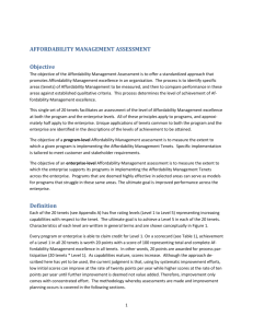 affordability management assessment