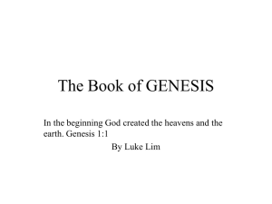 The Book of GENESIS