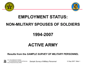 Sample Survey of Military Personnel