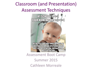 Classroom and Presentation Assessment Techniques