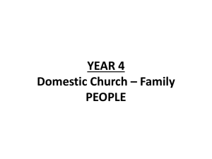 Year 4 Domestic Church – family