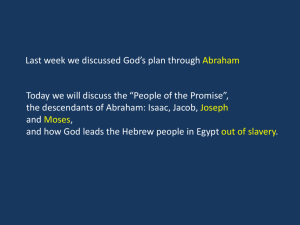 God brings the Hebrew people out of Slavery