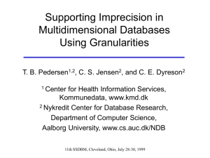 Supporting Imprecision in Multidimen