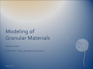 Modeling of Granular Materials